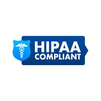 Hipaa compliant. Checkmark icon. Vector design. Logo symbol.